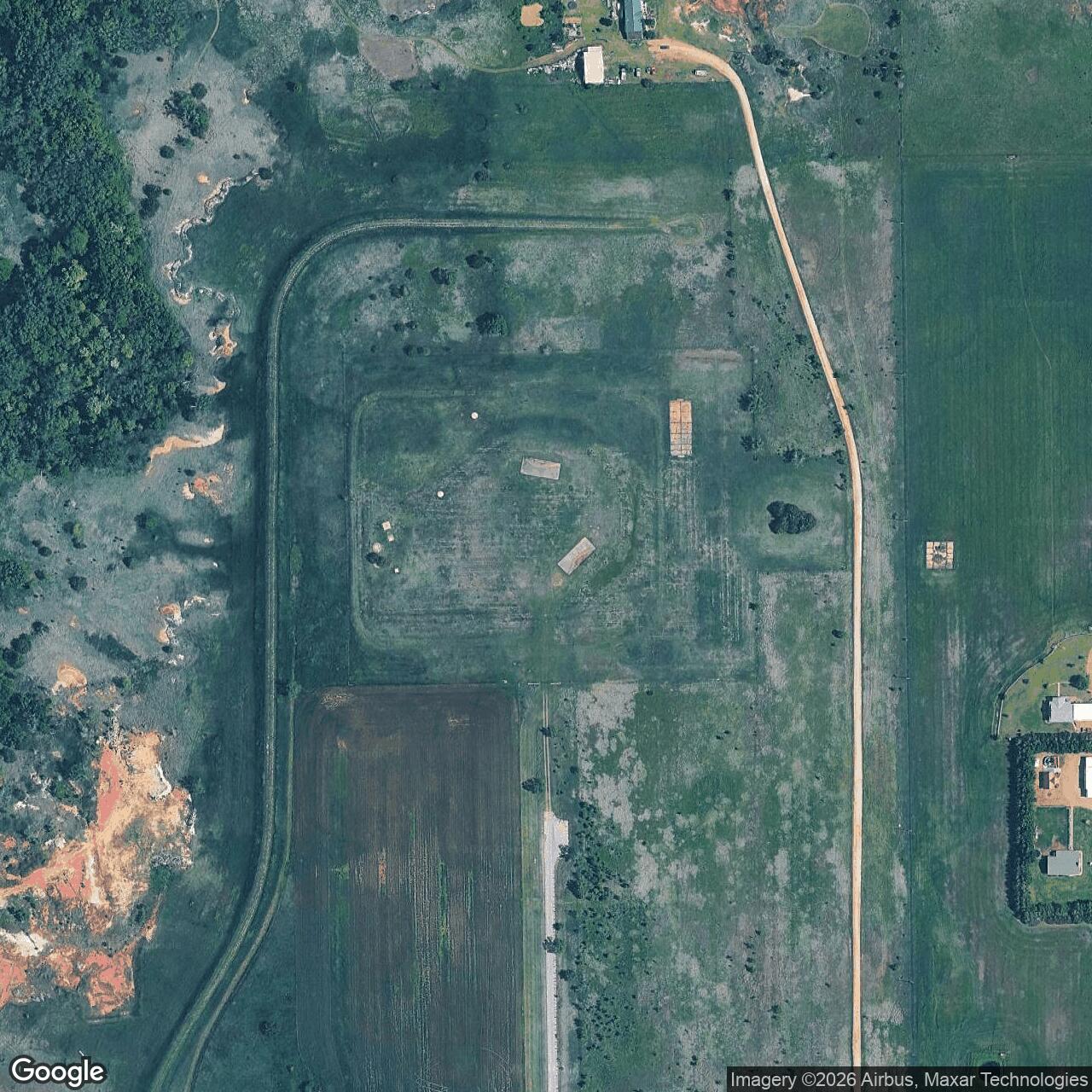Current Google Satellite Image of Titan II 532-9 Missile Silo McConnell AFB Kansas