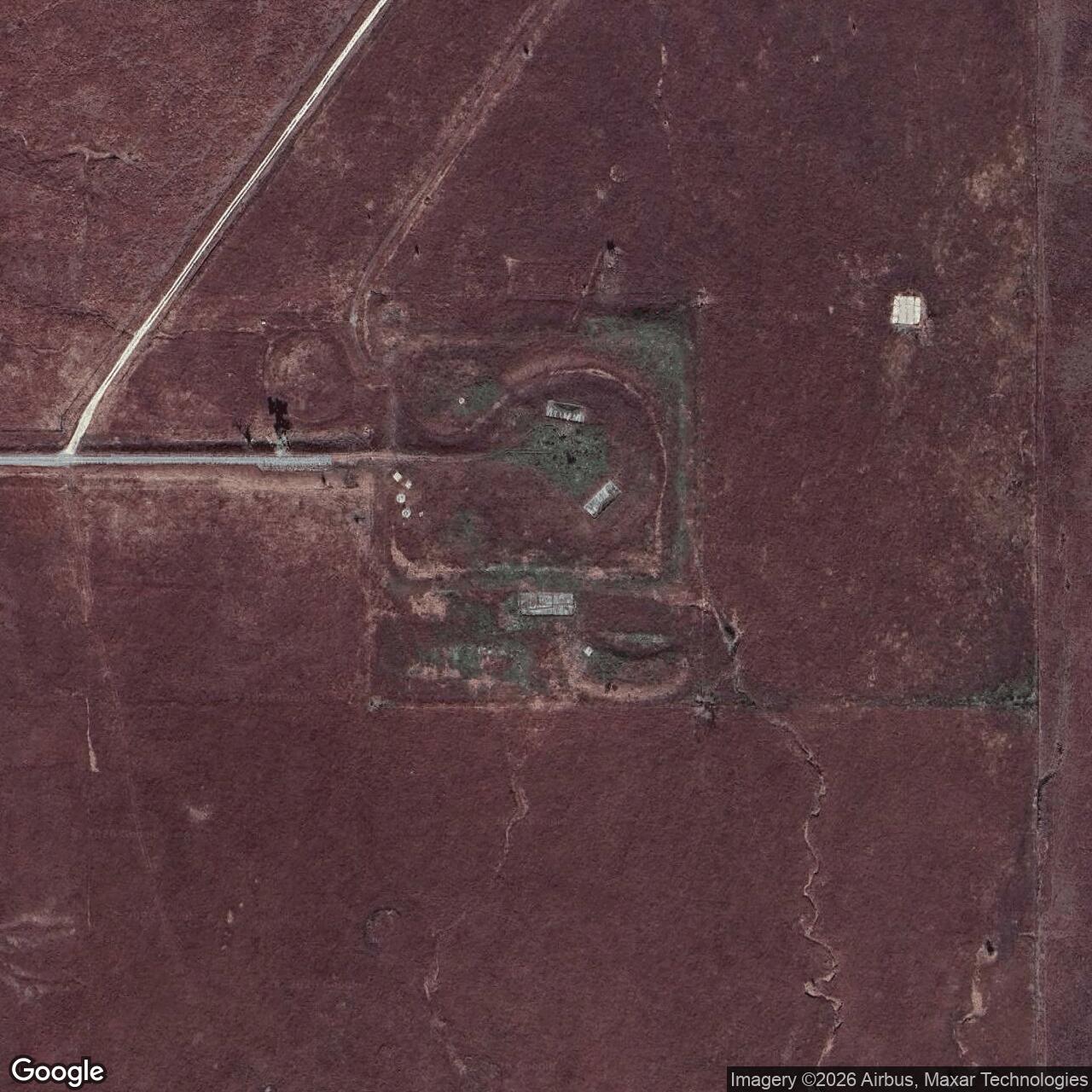 Current Google Satellite Image of Titan II 533-2 Missile Silo McConnell AFB Kansas
