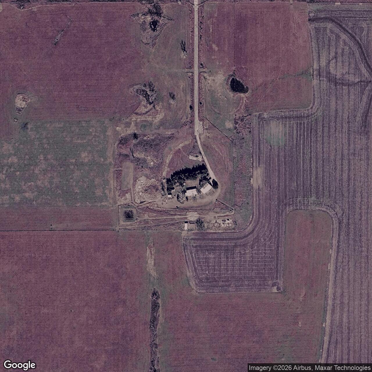 Current Google Satellite Image of Titan II 533-4 Missile Silo McConnell AFB Kansas