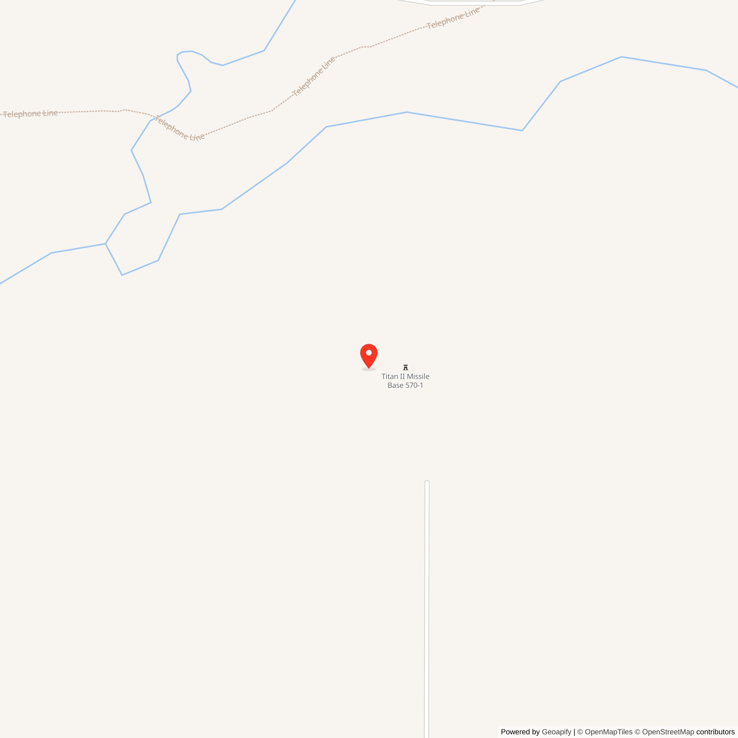 Map showing location of Titan II 570-1 Missile Silo Davis-Monthan AFB Arizona<