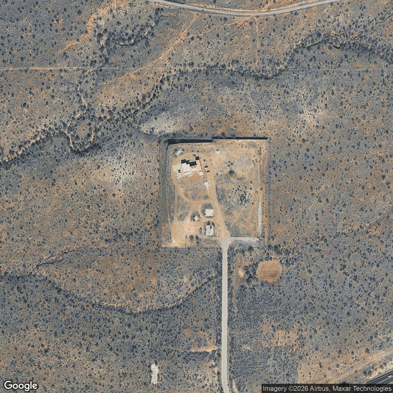 Current Google Satellite Image of Titan II 570-1 Missile Silo Davis-Monthan AFB Arizona