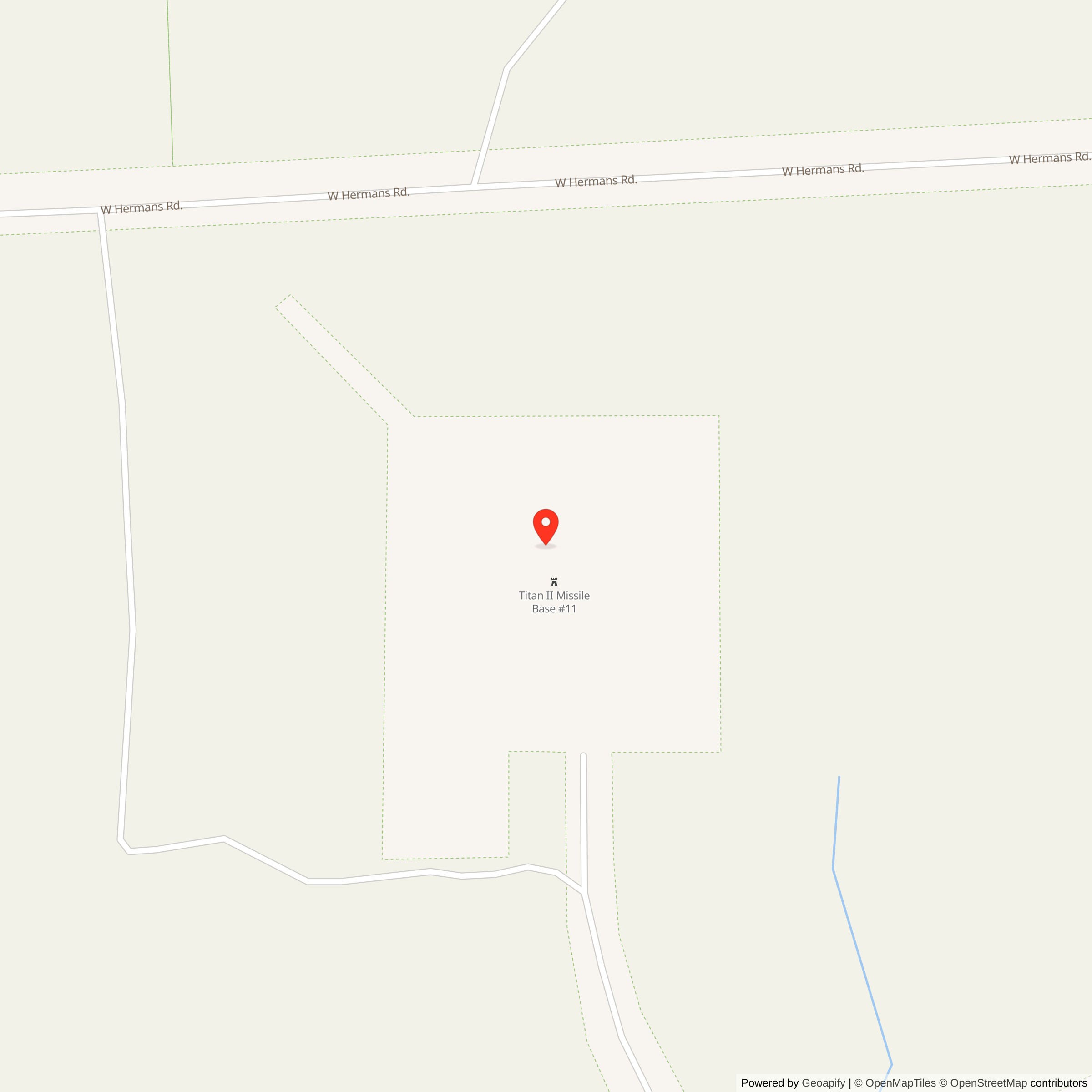 Map showing location of Titan II 570-2 Missile Silo Davis-Monthan AFB Arizona<
