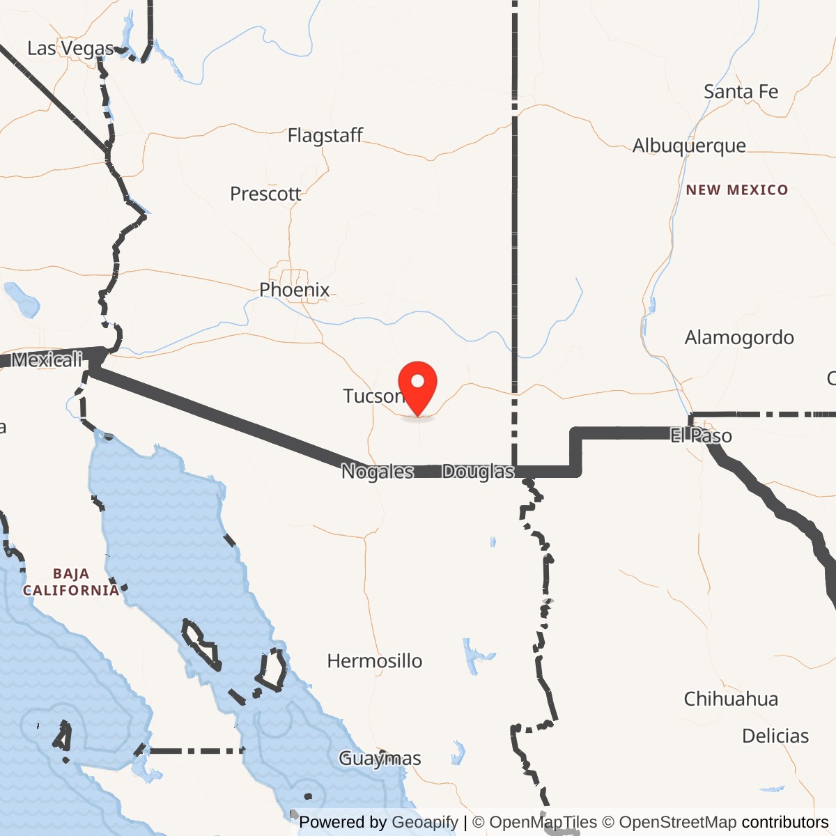 Map showing location of Titan II 571-2 Missile Silo Davis-Monthan AFB Arizona