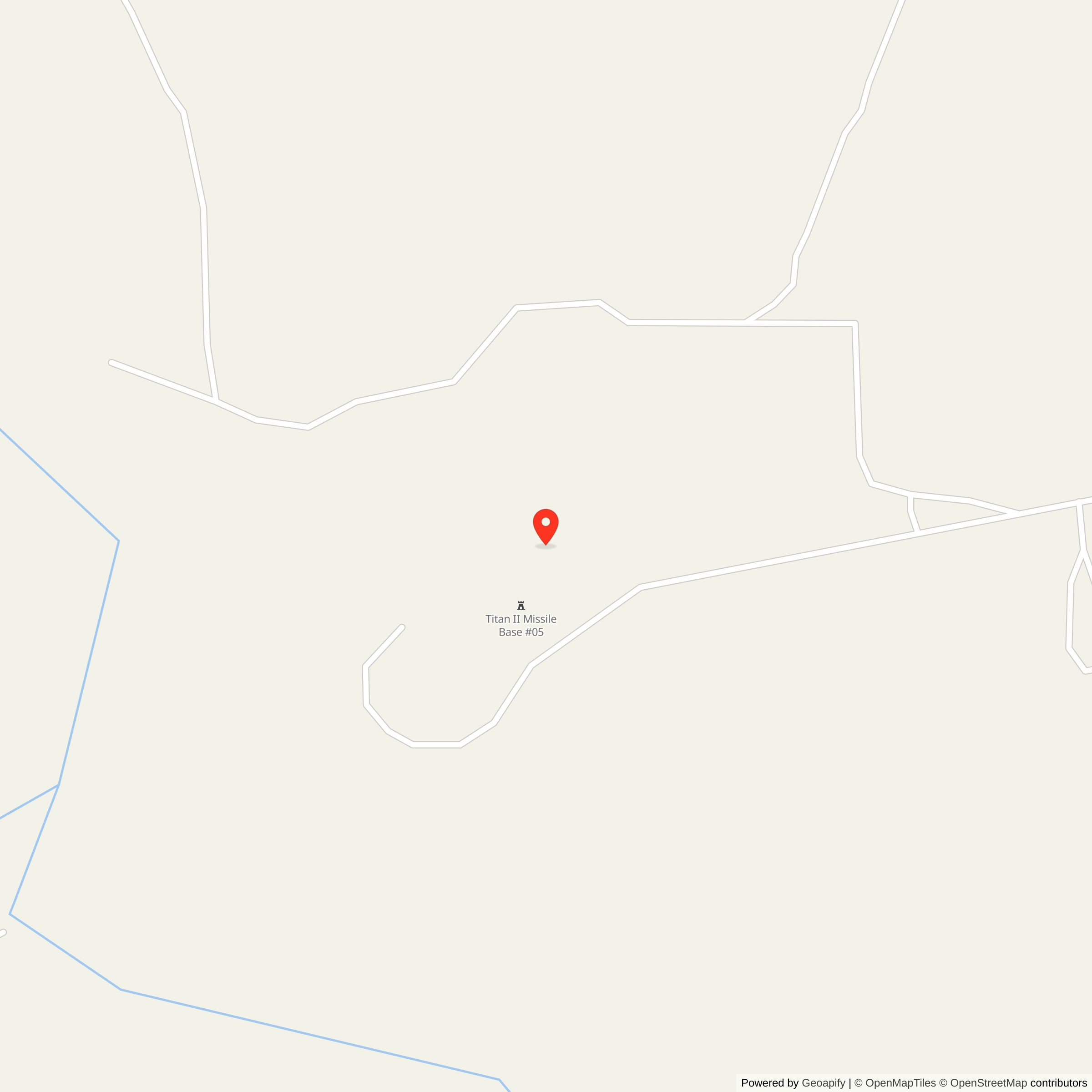 Map showing location of Titan II 571-4 Missile Silo Davis-Monthan AFB Arizona<