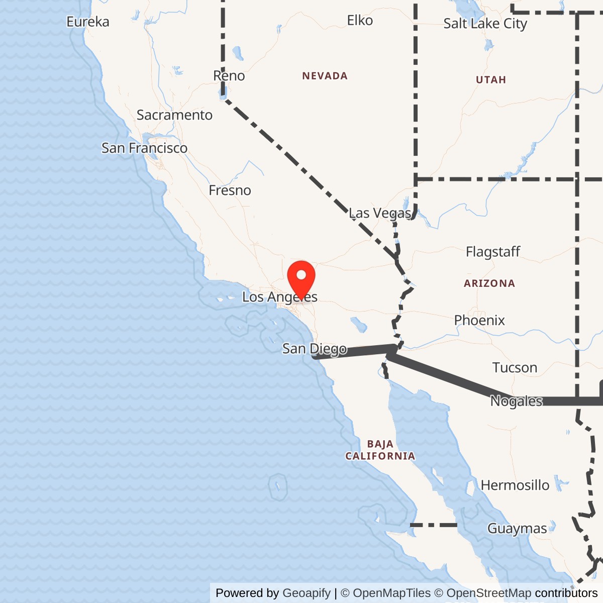 Map showing location of Seal Beach Naval Weapons Station Corona, California