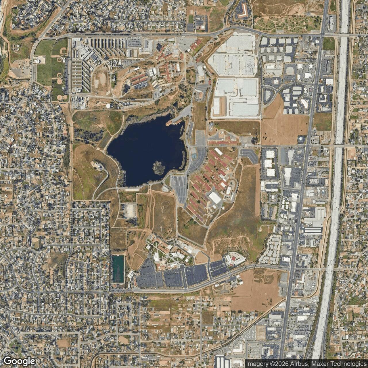 Current Google Satellite Image of Seal Beach Naval Weapons Station Corona Det, California