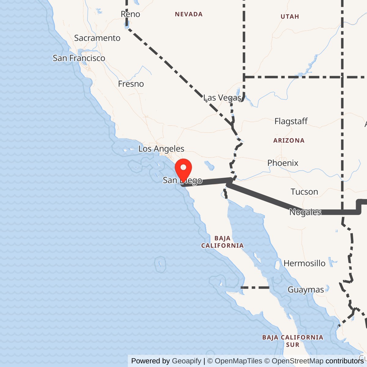 Map showing location of Imperial Beach Outlying Landing Field