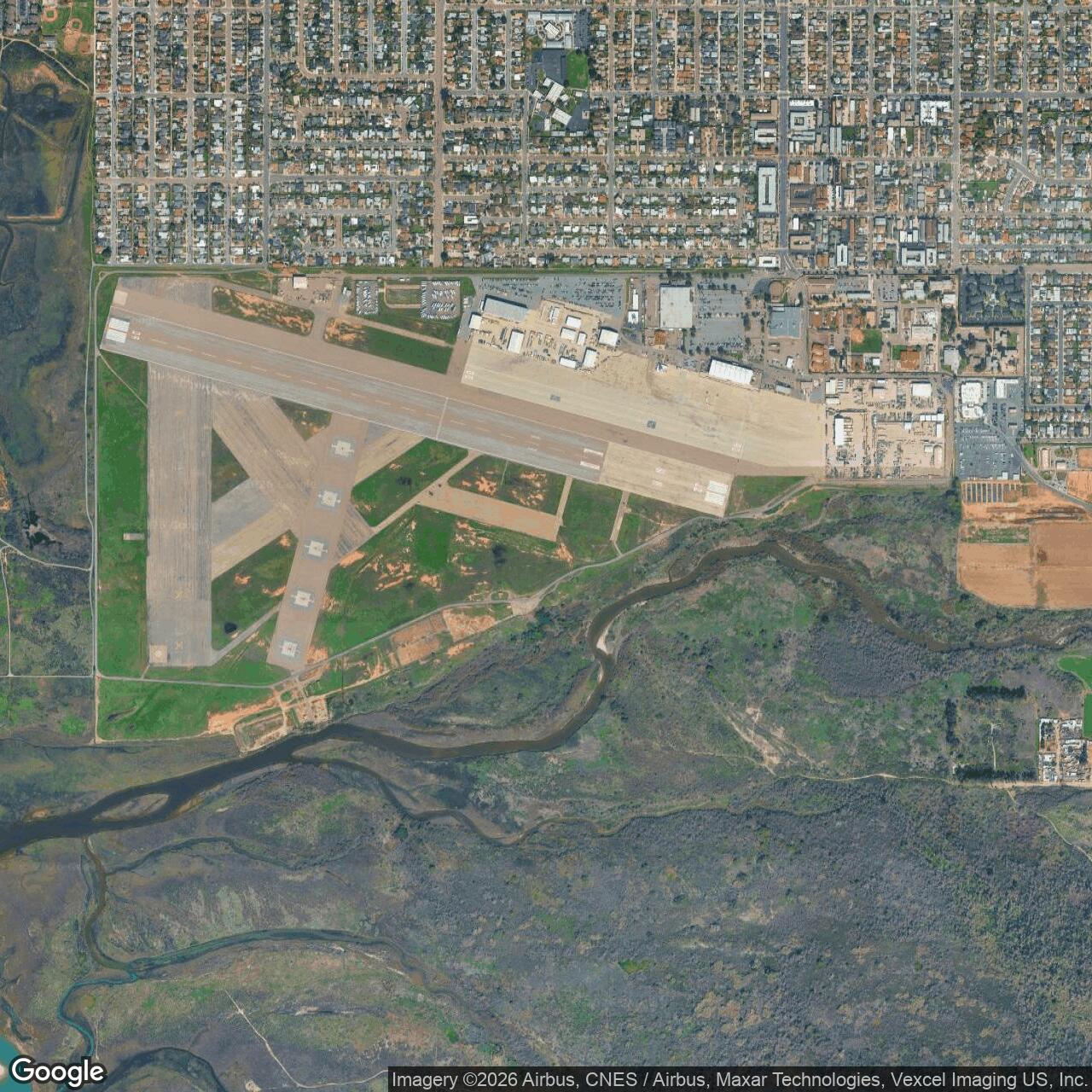 Current Google Satellite Image of Imperial Beach Outlying Landing Field, California