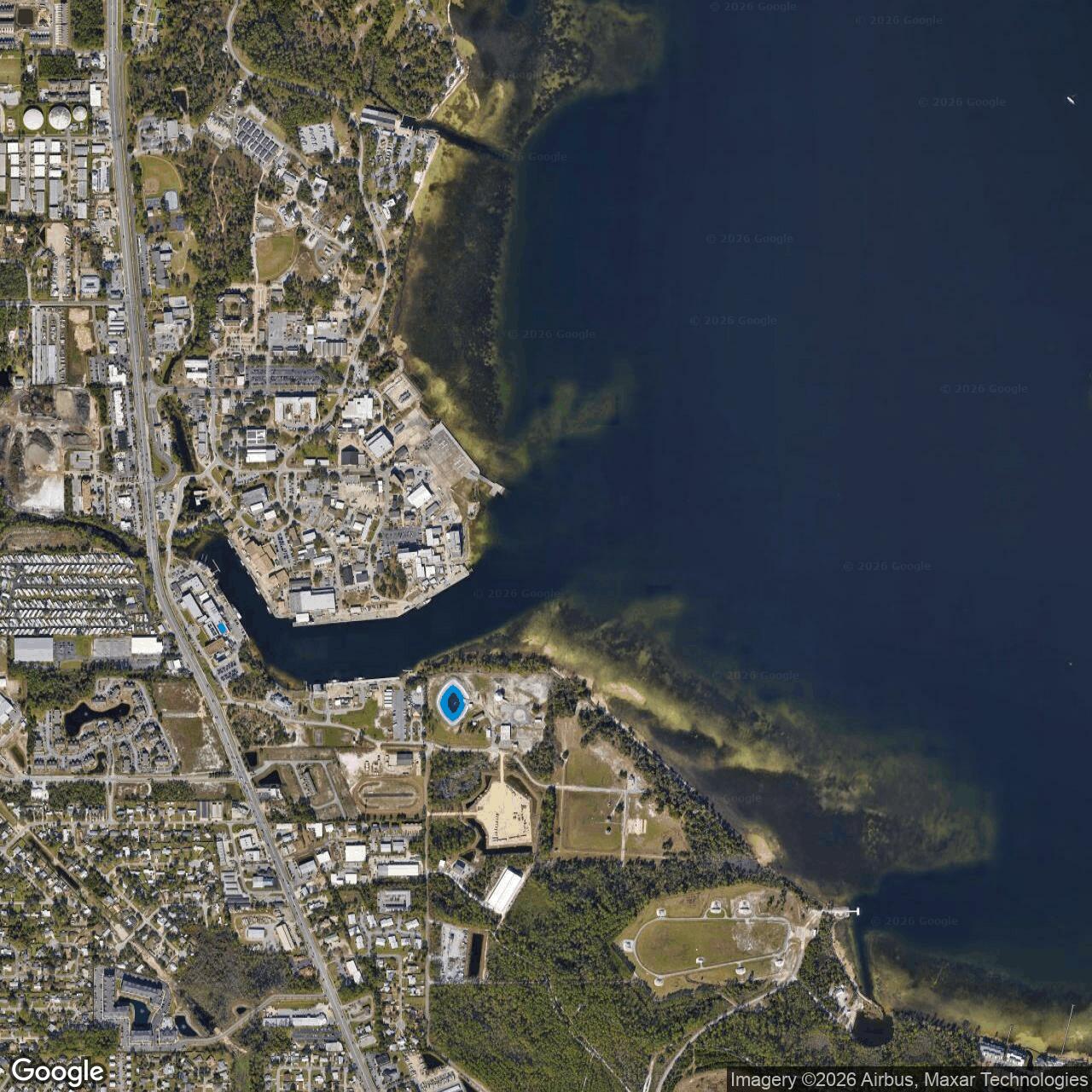 Current Google Satellite Image of Panama City Naval Support Activity, Florida