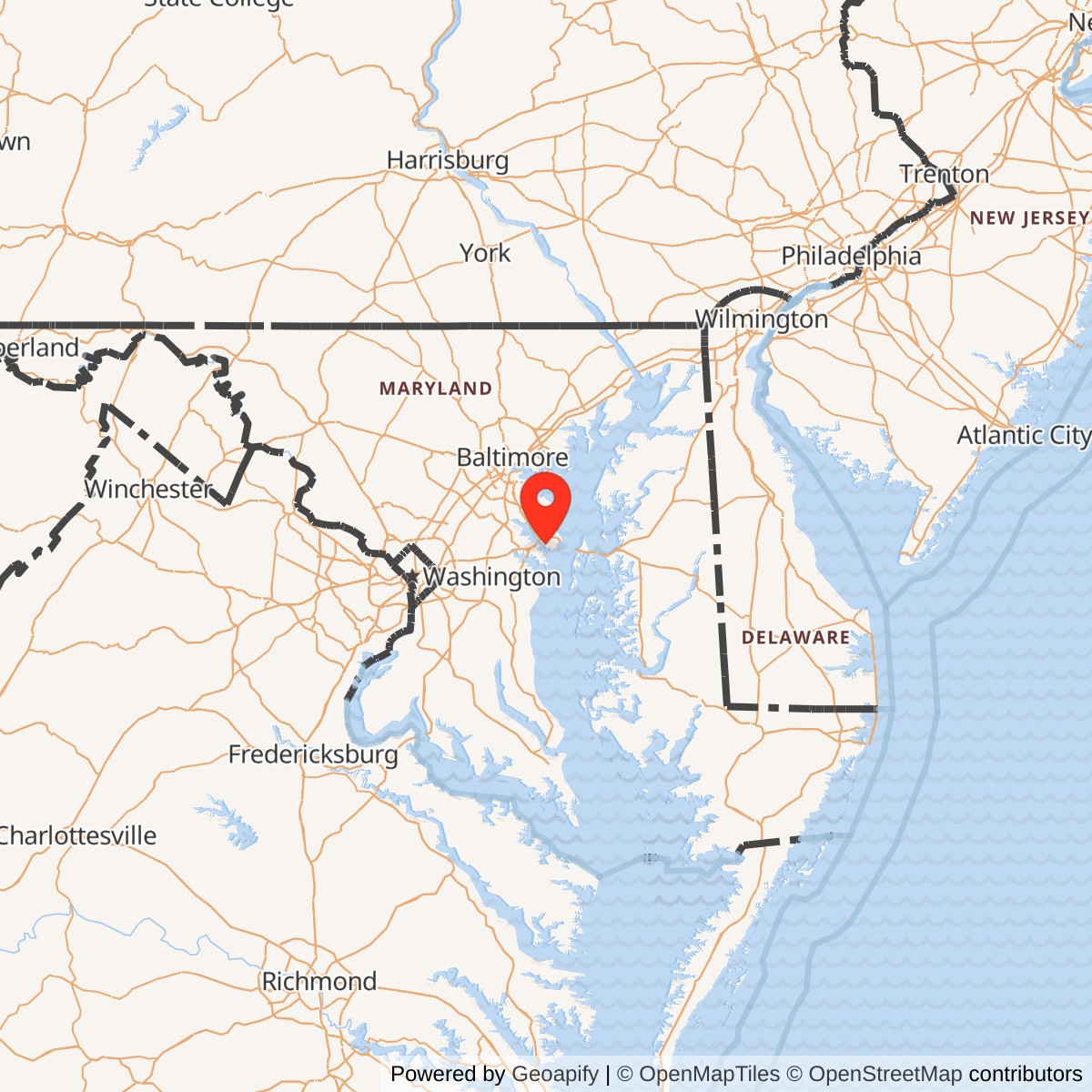 Map 1: Showing location of Annapolis Naval Support Activity