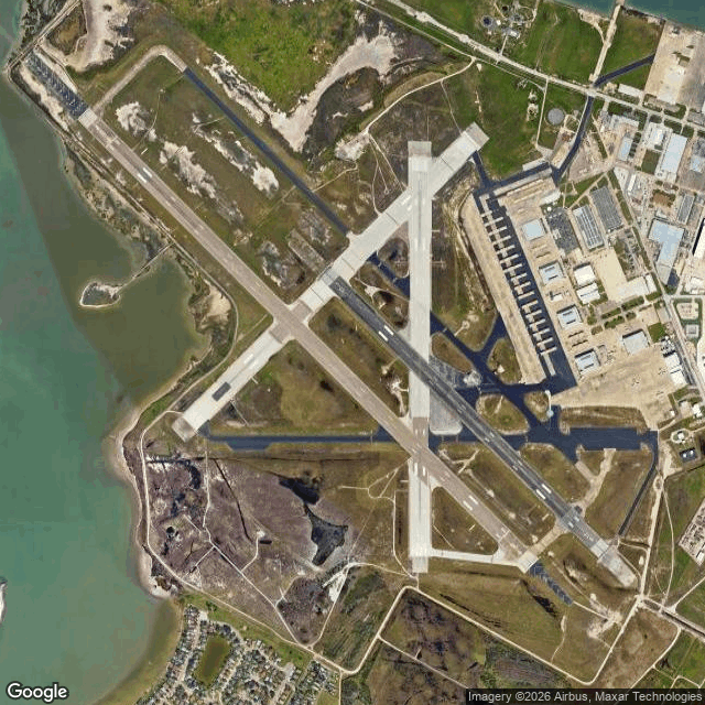Current Google Satellite Image of Corpus Christi Naval Air Station, Texas