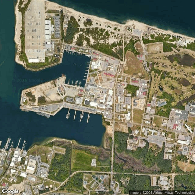 Current Google Satellite Image of Little Creek Naval Amphibious Base, Virginia