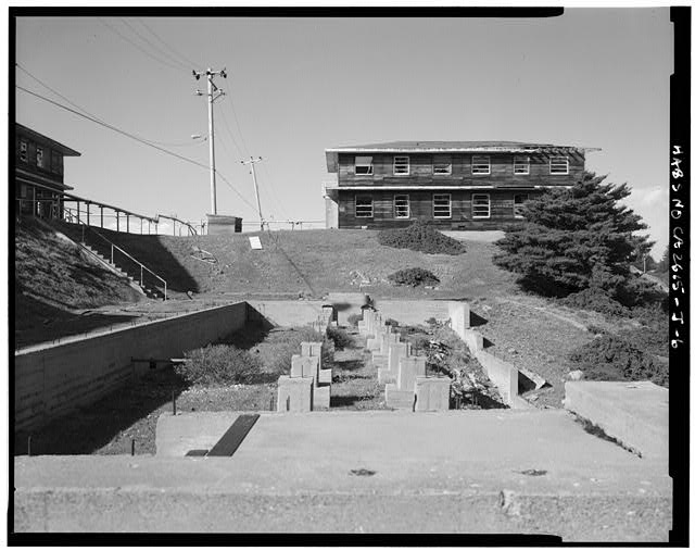 Mill Valley Early Warning Radar  EXTERIOR CONTEXT VIEW OF THE BACHELOR AIRMEN QUARTERS, BUILDING 204, LOOKING NORTHEAST.