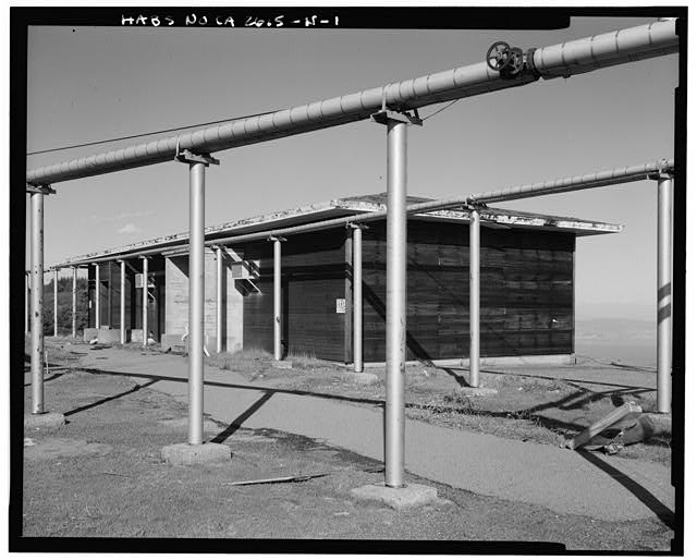 Mill Valley Early Warning Radar Station EXTERIOR OBLIQUE VIEW OF BUILDING 218, LOOKING NORTHEAST.