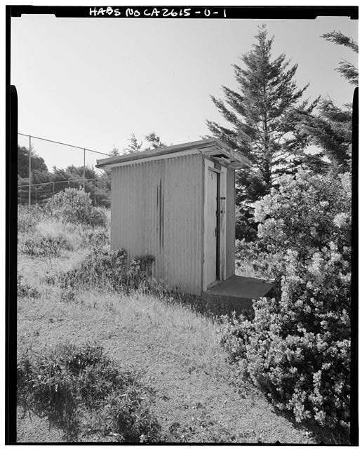 Mill Valley Early Warning Radar Station  EXTERIOR VIEW OF THE EXPLOSIVE STORAGE SHED, BUILDING 306, LOOKING NORTHWEST. 