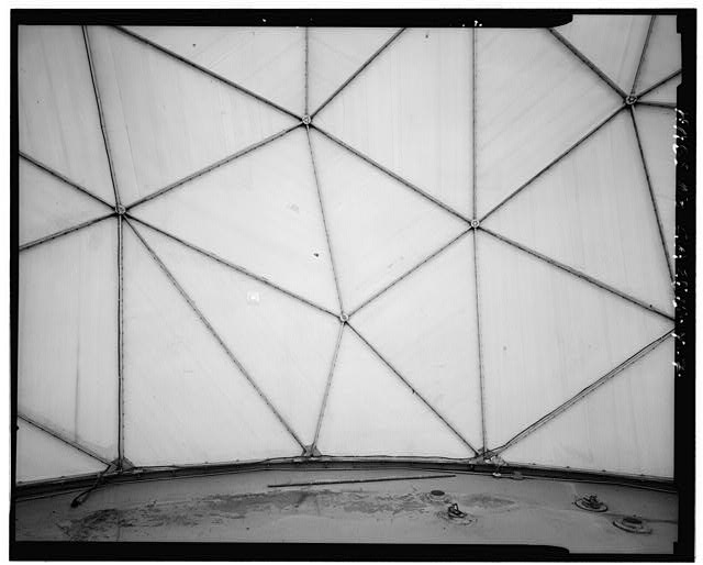 Mill Valley Early Warning Radar Station DETAIL VIEW OF RADOME AIR LOCK HATCHES IN STRUCTURE 411, LOOKING NORTHEAST.