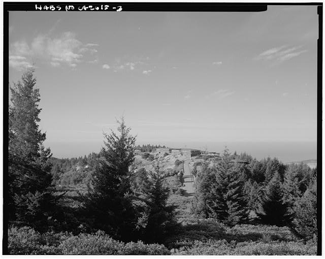 Mill Valley Early Warning Radar Station DISTANT VIEW OF THE MAIL HILL FROM RADAR DOMES, LOOKING WEST-NORTHWEST.