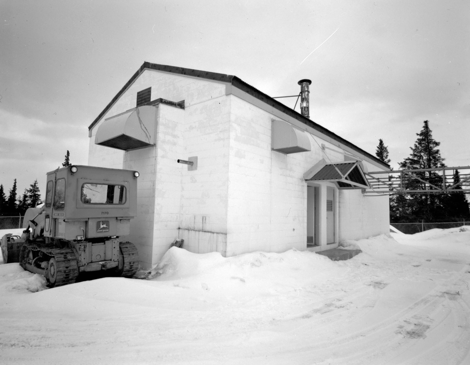View of Radio Relay Building, Looking Northwest. Note Entrance of Waveguides Into Building