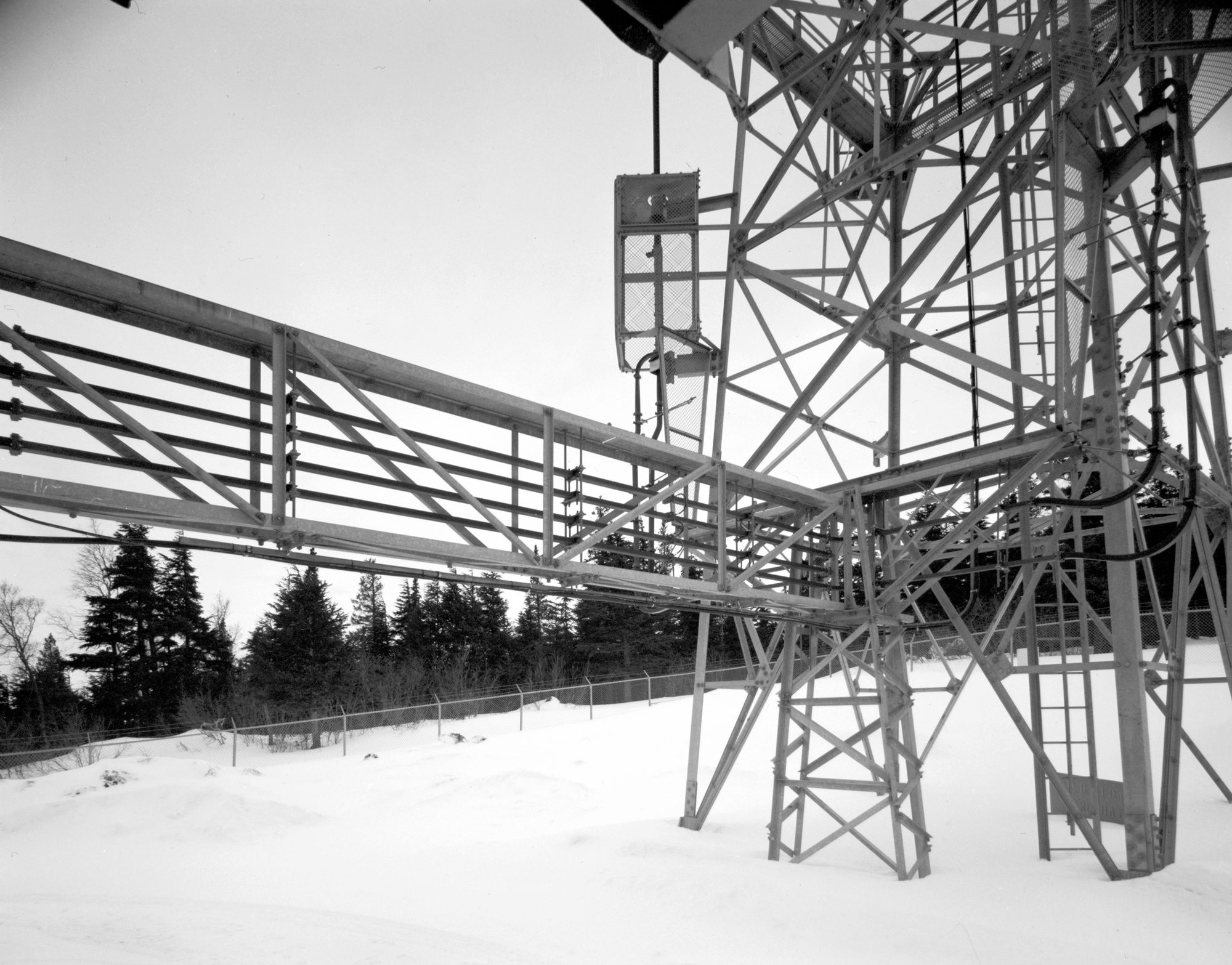 View Showing Connection of Waveguides to TD-2 Tower