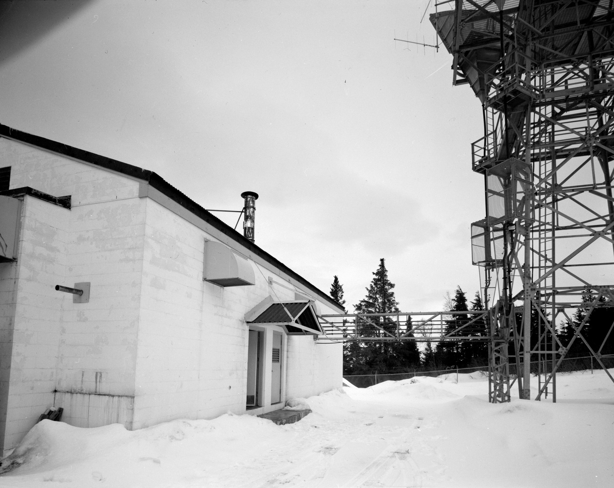  View Showing Entry of Waveguides Into Radio Relay Building