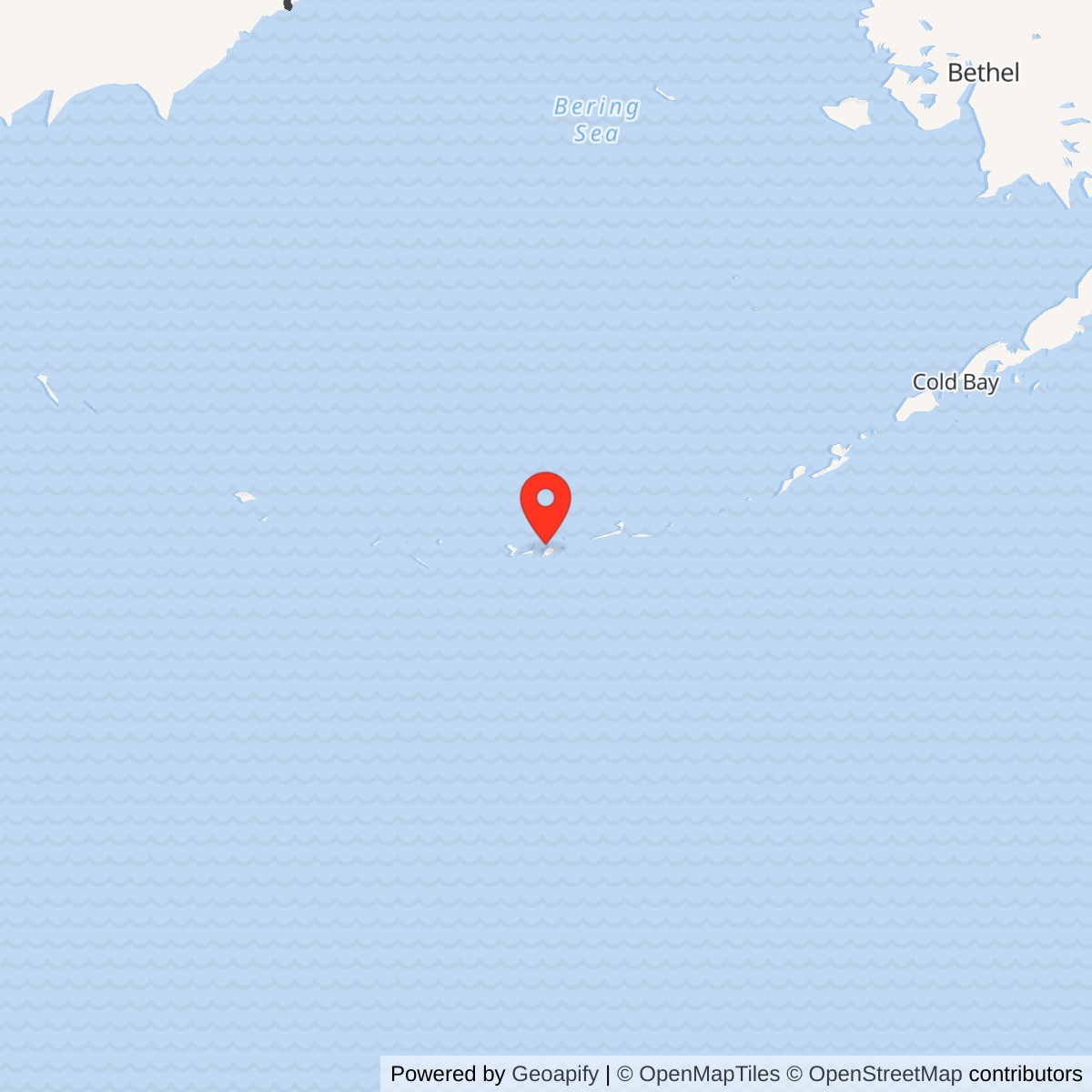 Map showing location of Adak White Alice Communications Site, Alaska