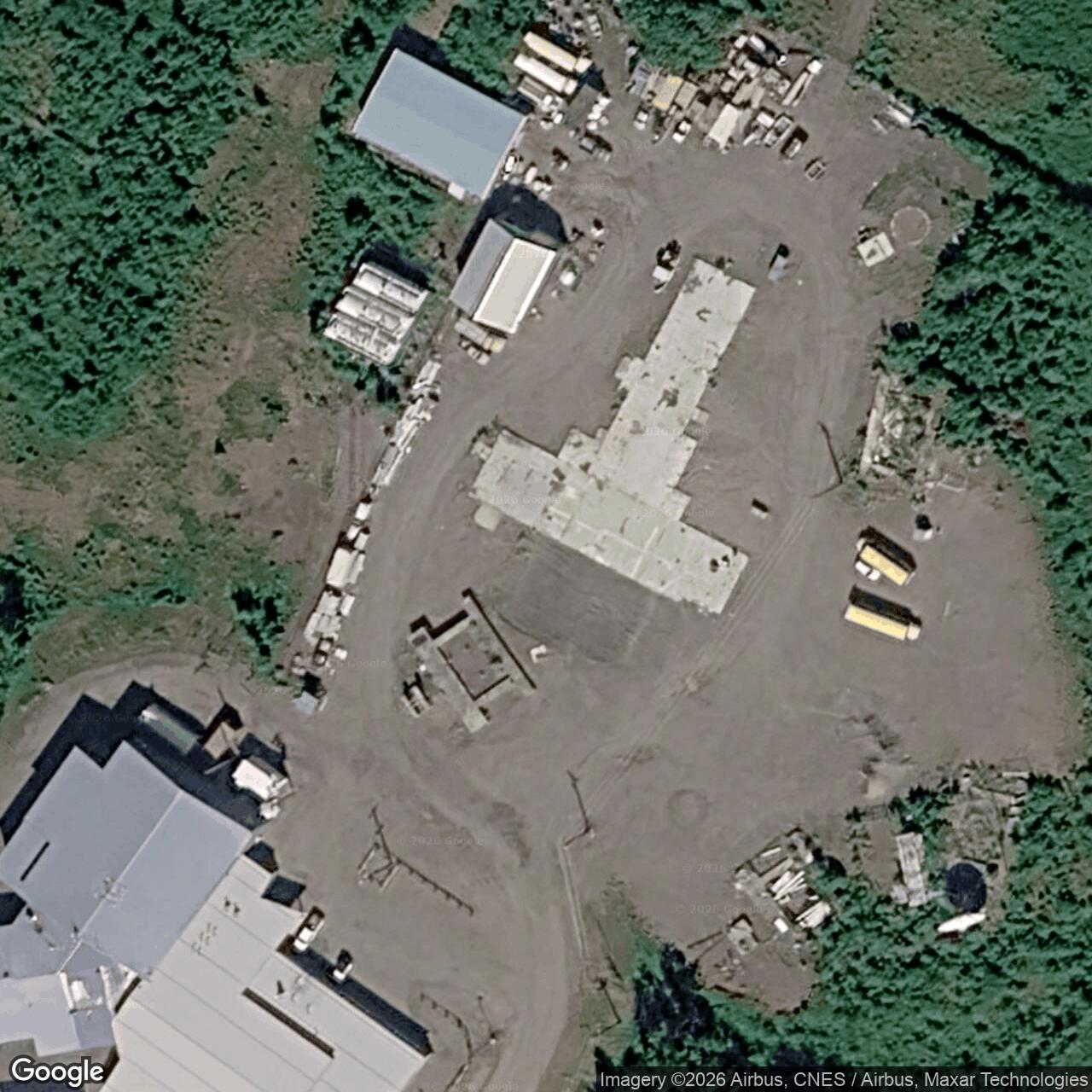 Current Google Satellite Image of Aniak White Alice Communications Site, Alaska