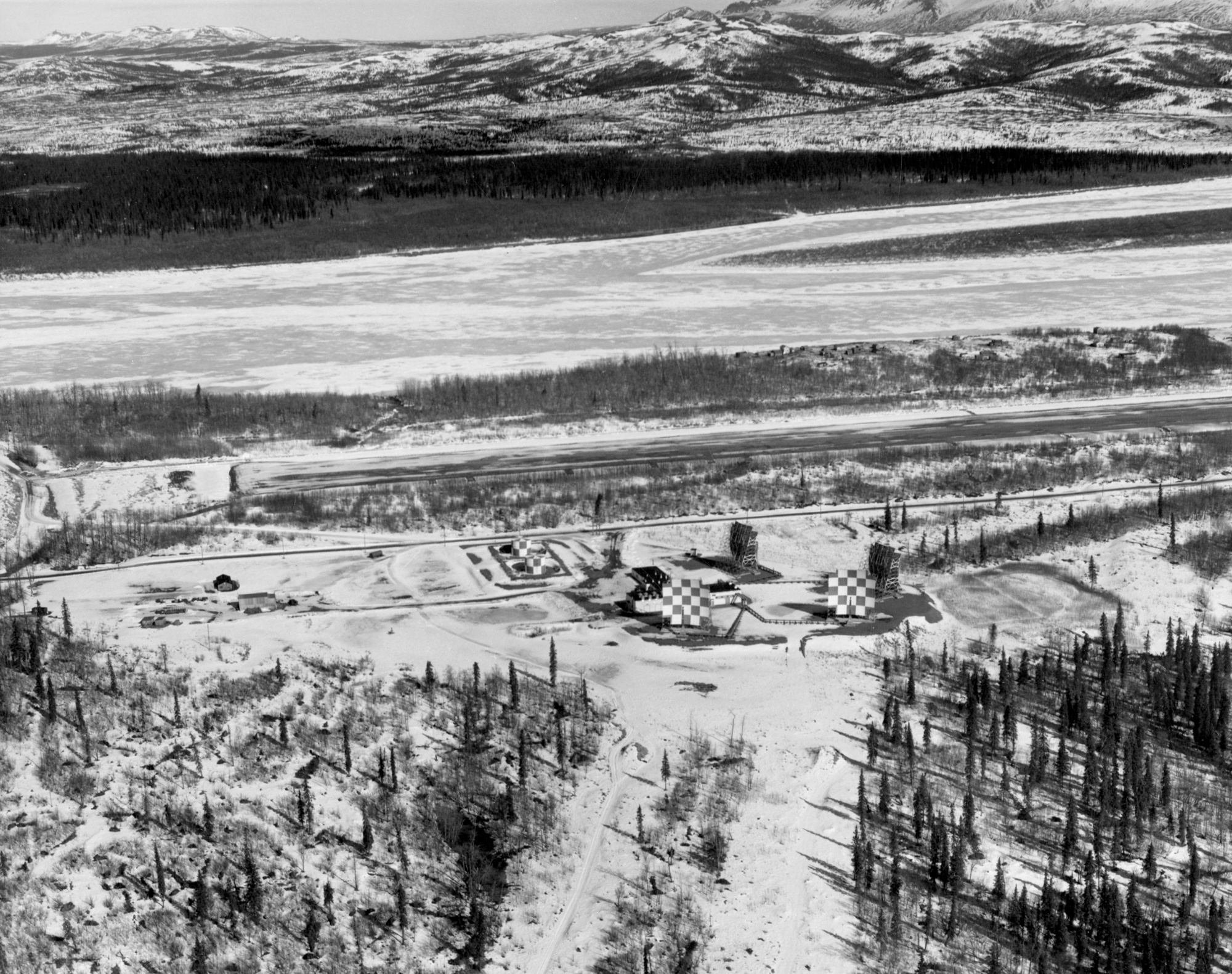 1962 Aerial photo of Aniak White Alice Communications Site, Alaska