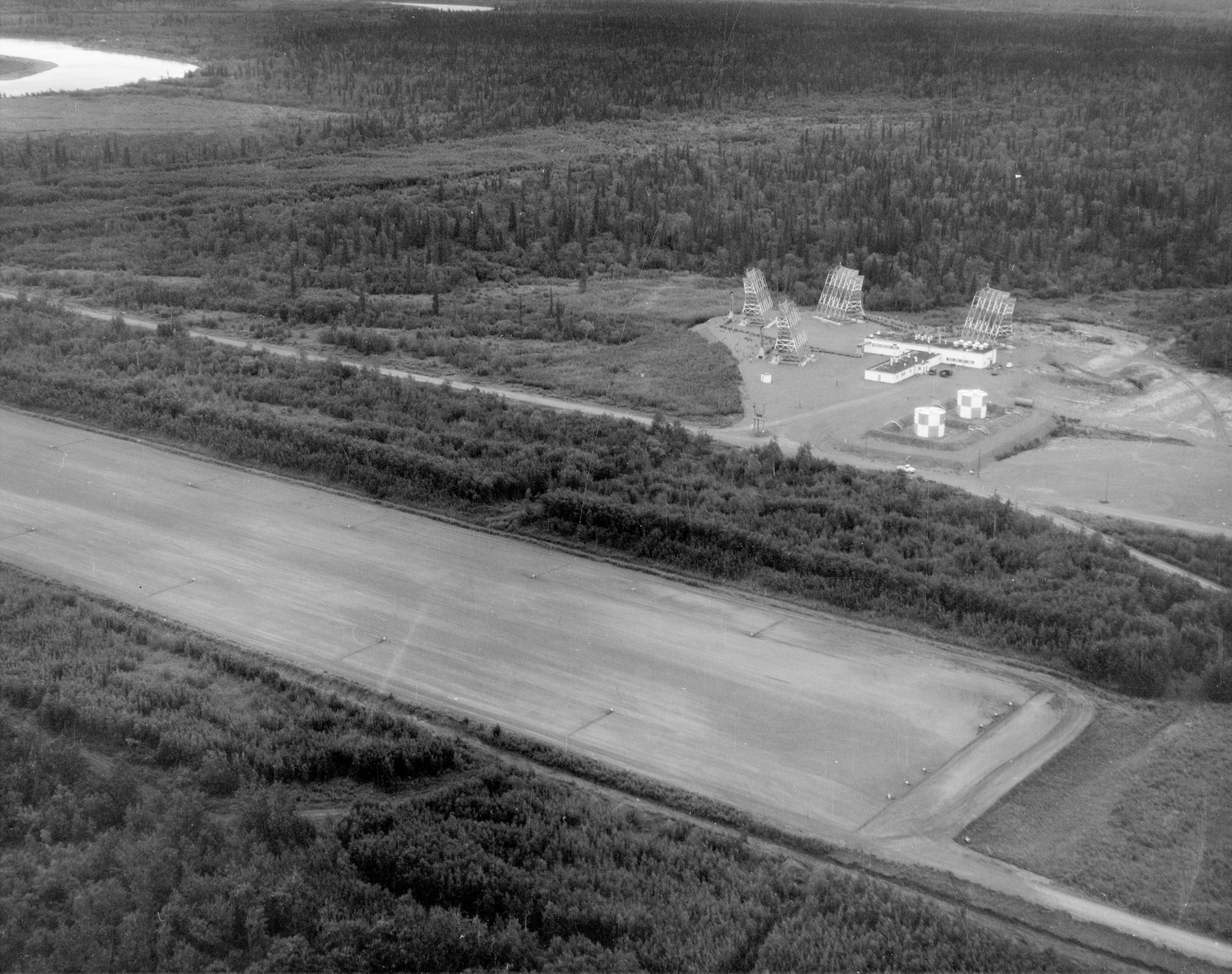 1963 Aerial photo of Aniak White Alice Communications Site, Alaska