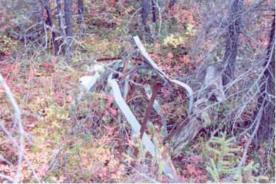 Scrap-metal debris at the Aurora Radio Relay Site photographed in 2001