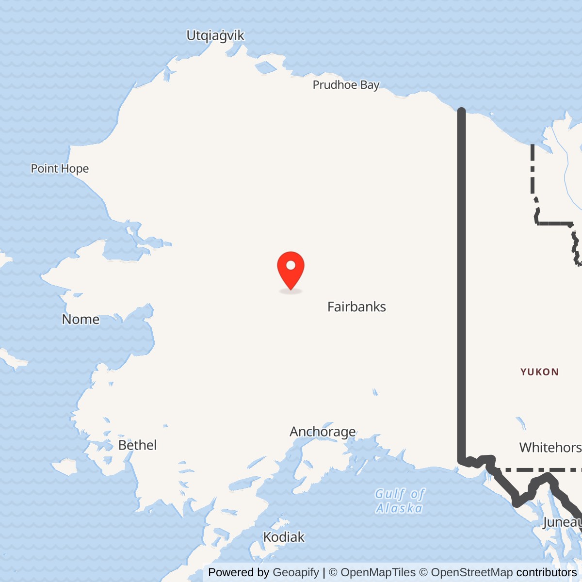 Map showing location of Bear Creek Radio Relay Station, Alaska
