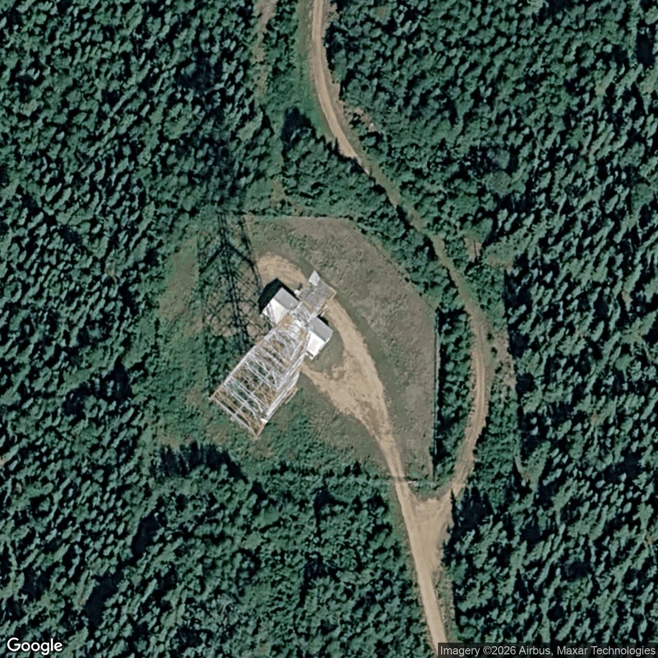 Current Google Satellite Image of Beaver Creek Radio Relay Station, Alaska