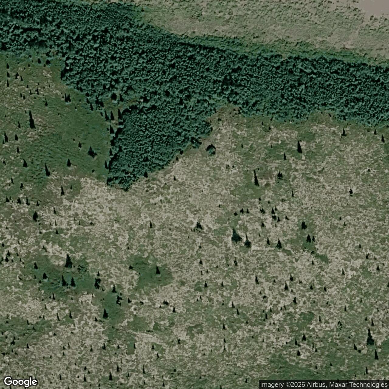 Current Google Satellite Image of Big Mountain Radio Relay Station, Alaska