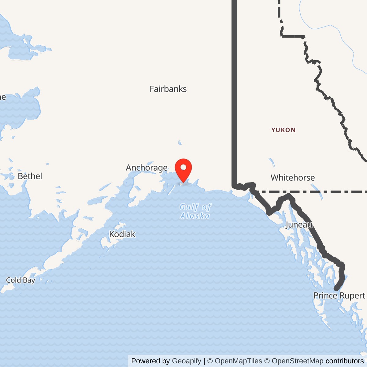 Map showing location of Boswell Bay White Alice Communications Site, Alaska