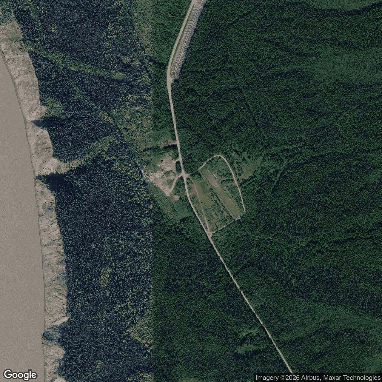 Current Google Satellite Image of Campion Air Force Station History | Alaska Radar and NORAD Control Center