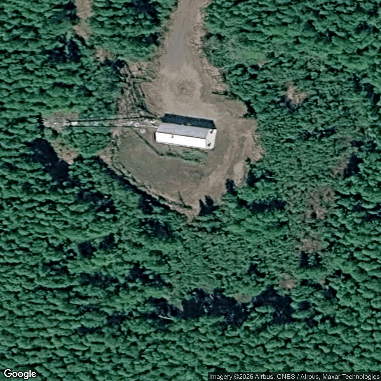 Current Google Satellite Image of Canyon Creek Radio Relay Station: White Alice B Route, Delta Junction Alaska