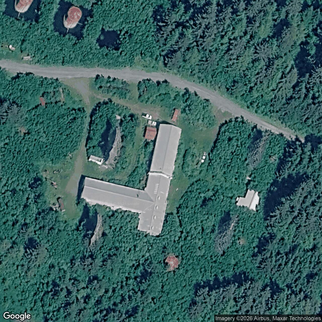 Current Google Satellite Image of Cape Yakataga Radio Relay Station, Alaska