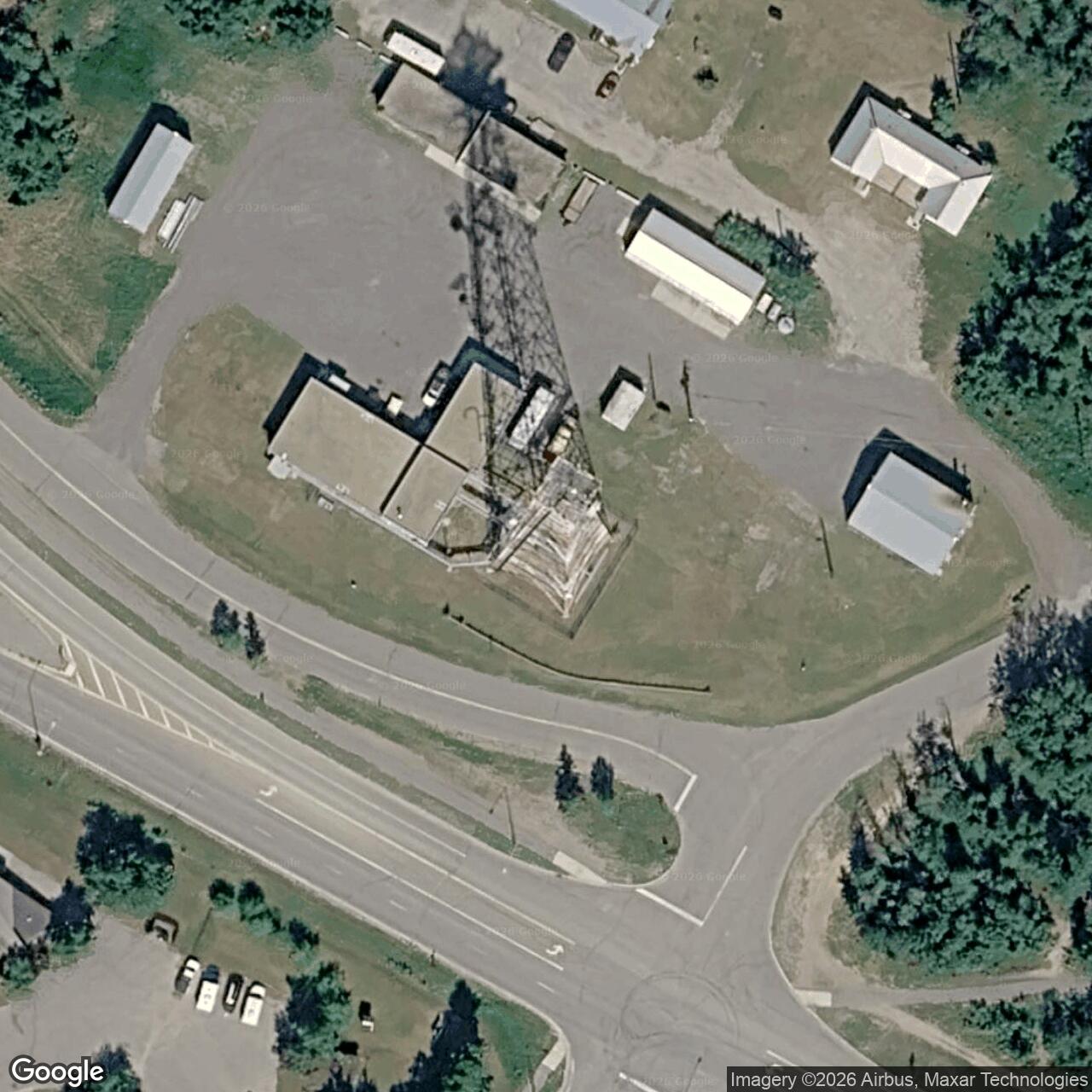 Current Google Satellite Image of Delta Junction Radio Relay Station, Alaska