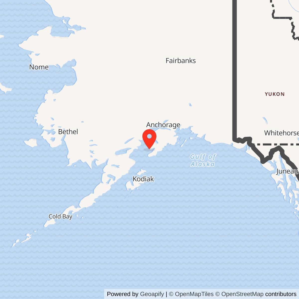 Map showing location of Diamond Ridge White Alice Communications Site, Alaska