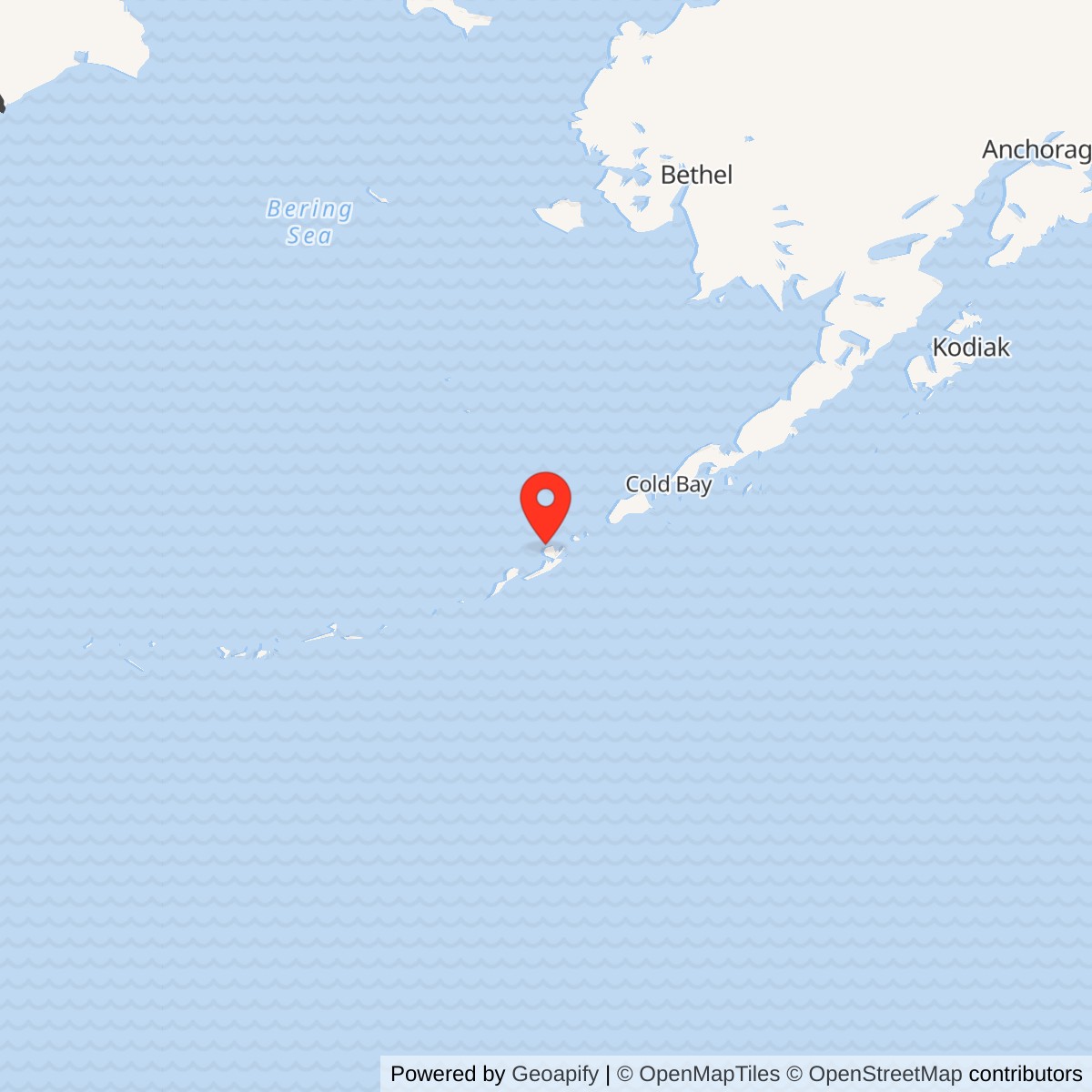 Map showing location of Driftwood Bay Air Force Station / Driftwood Bay Radio Relay Station, Alaska