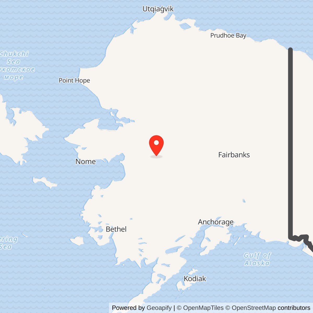 Map showing location of Galena Air Force Station / Galena Forward Operating Location, Alaska