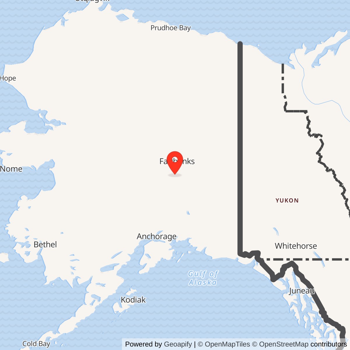 Map showing location of Gold King Creek Radio Relay Station, Alaska