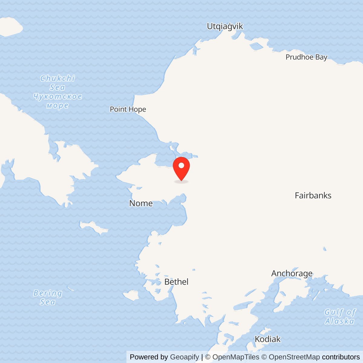 Map showing location of Granite Mountain Radio Relay Station, Alaska