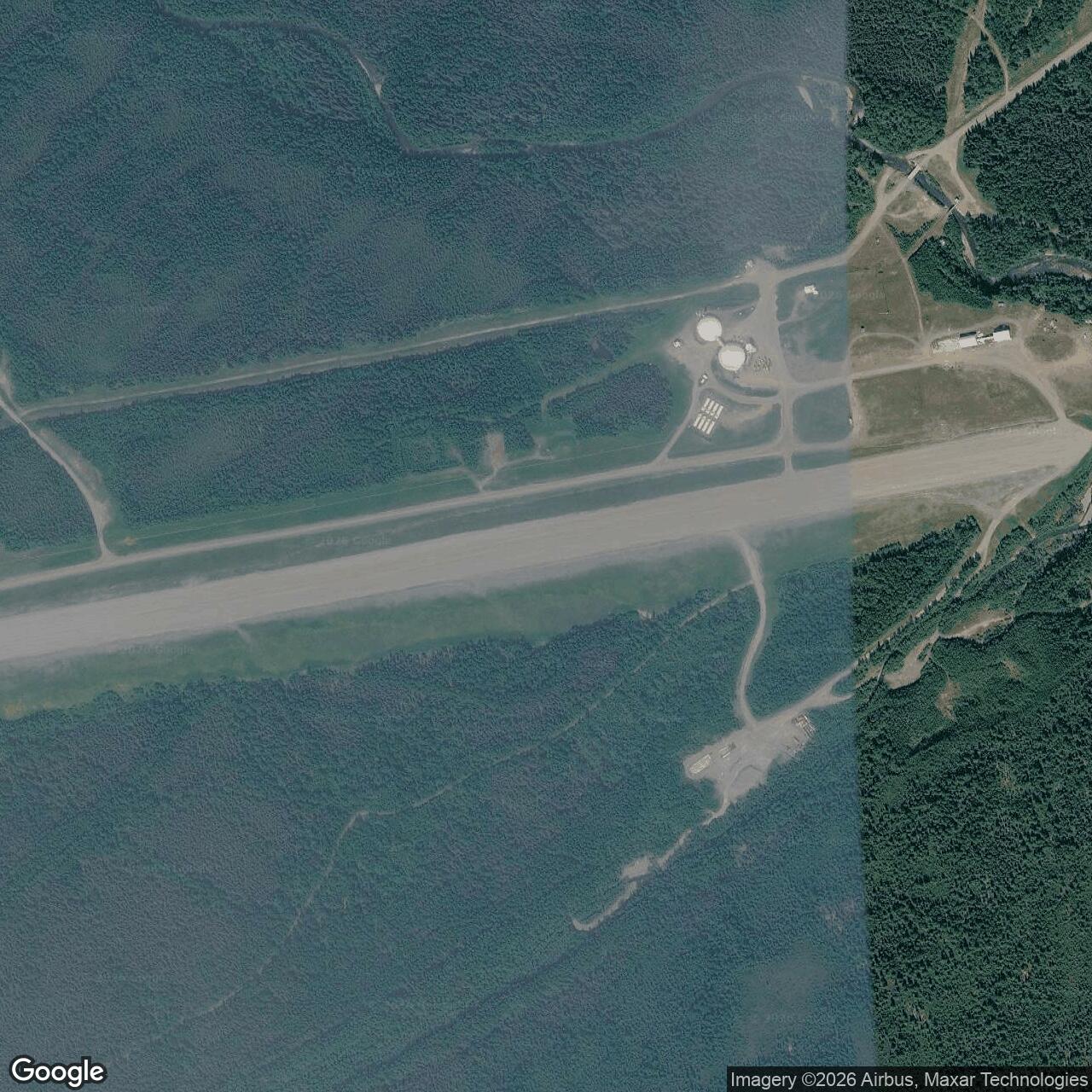 Current Google Satellite Image of Indian Mountain Air Force Station / Indian Mountain Long Range Radar Site, Alaska