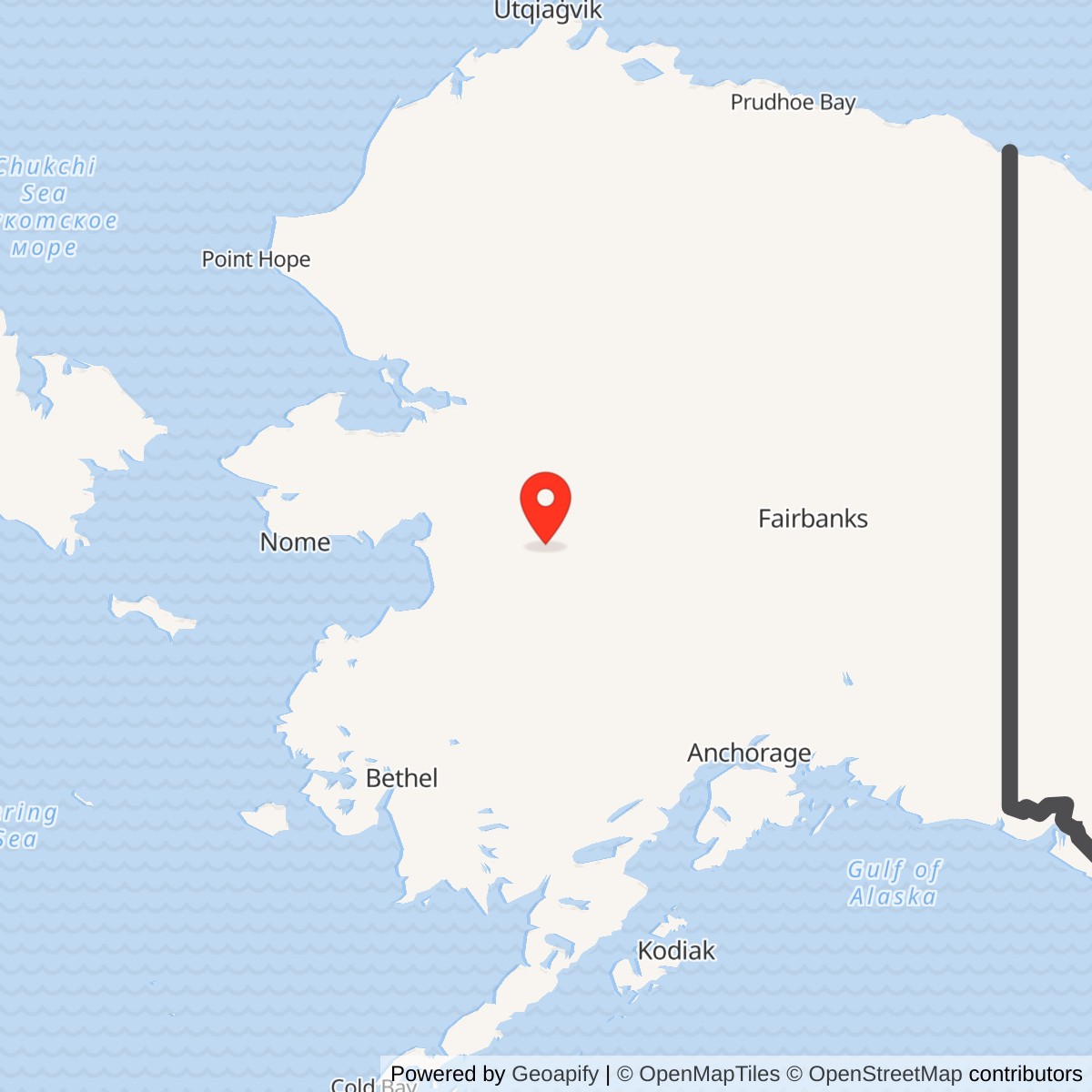 Map showing location of Kalakaket Creek Radio Relay Station, Alaska