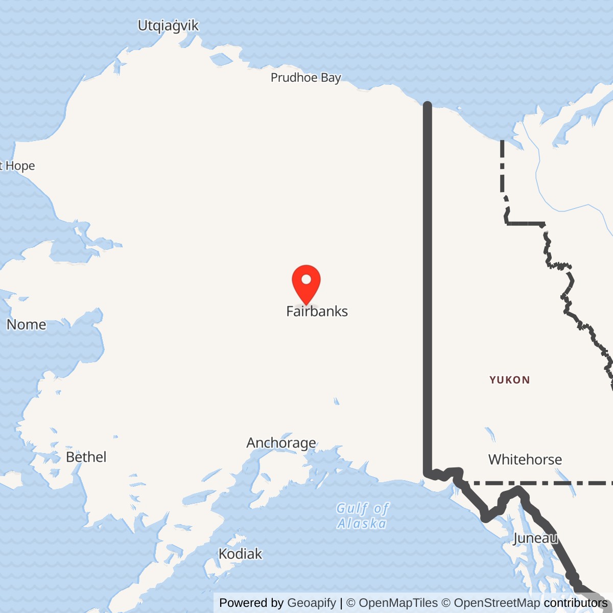 Map showing location of Murphy Dome Air Force Station / Murphy Dome Long Range Radar Site, Alaska