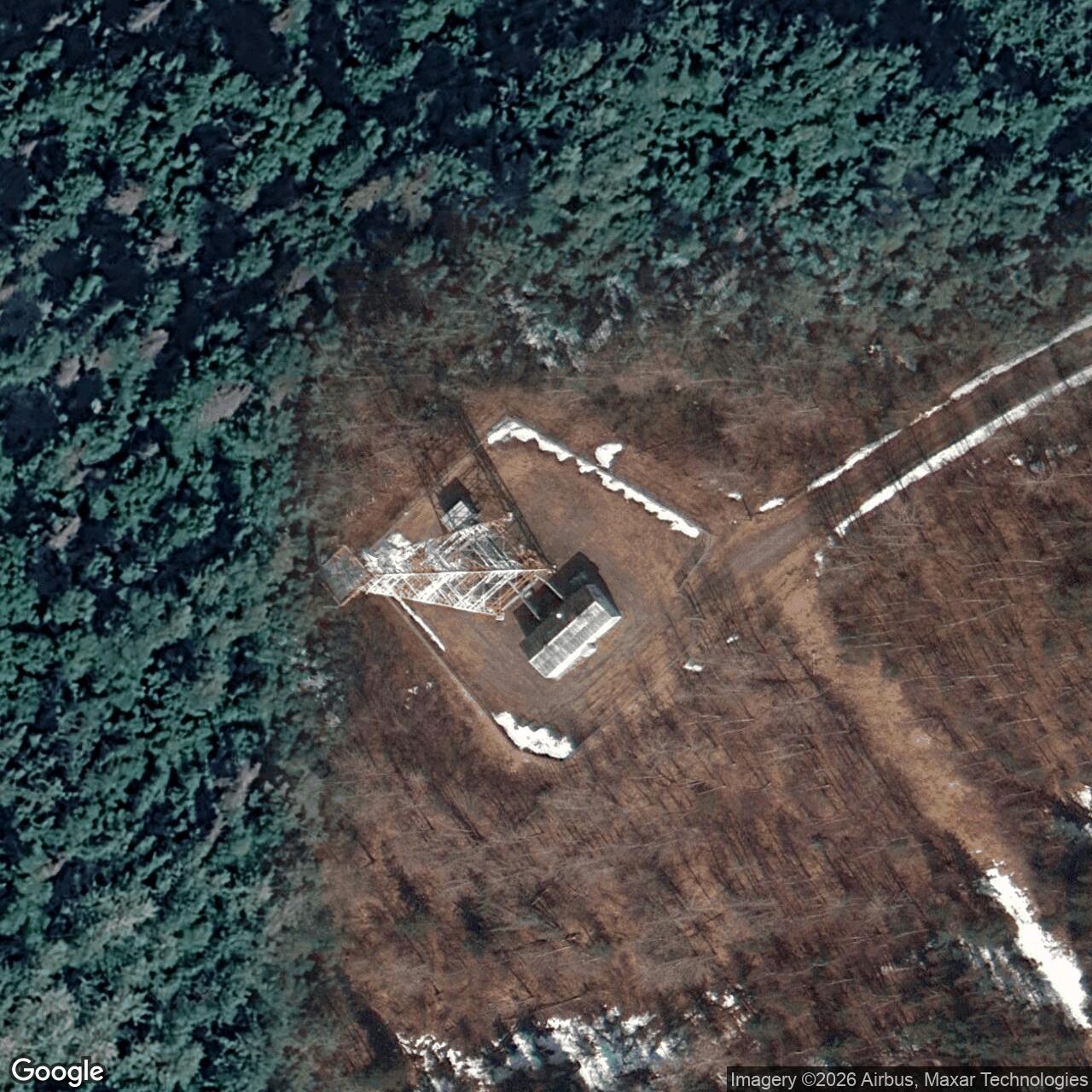 Current Google Satellite Image of Naptowne Radio Relay Station, Alaska