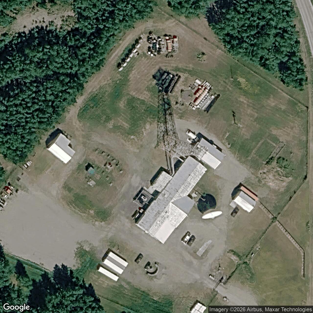 Current Google Satellite Image of Neklasson Lake White Alice Communications Site, Alaska