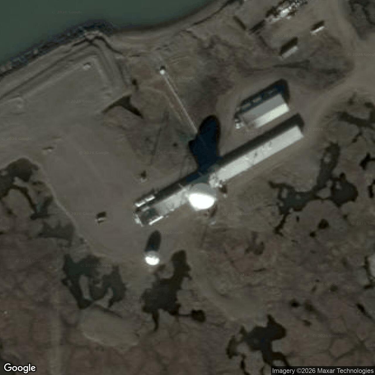 Current Google Satellite Image of Oliktok Point DEW Line Station / Oliktok Long Range Radar Site, Alaska