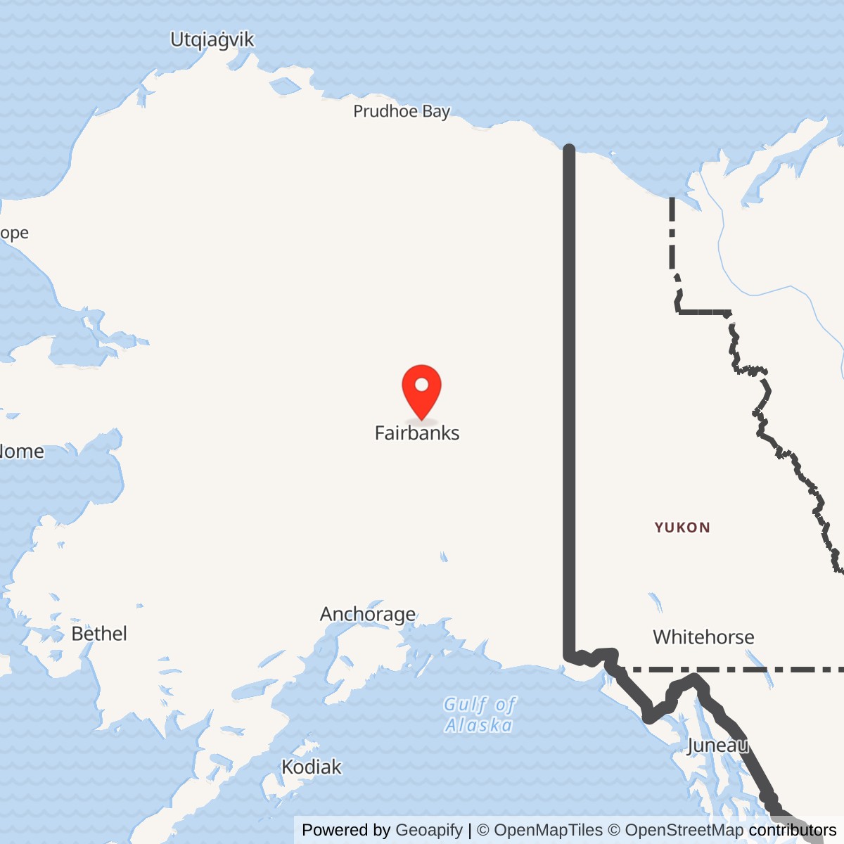 Map showing location of Pedro Dome Radio Relay Station / White Alice Communications Site, Alaska
