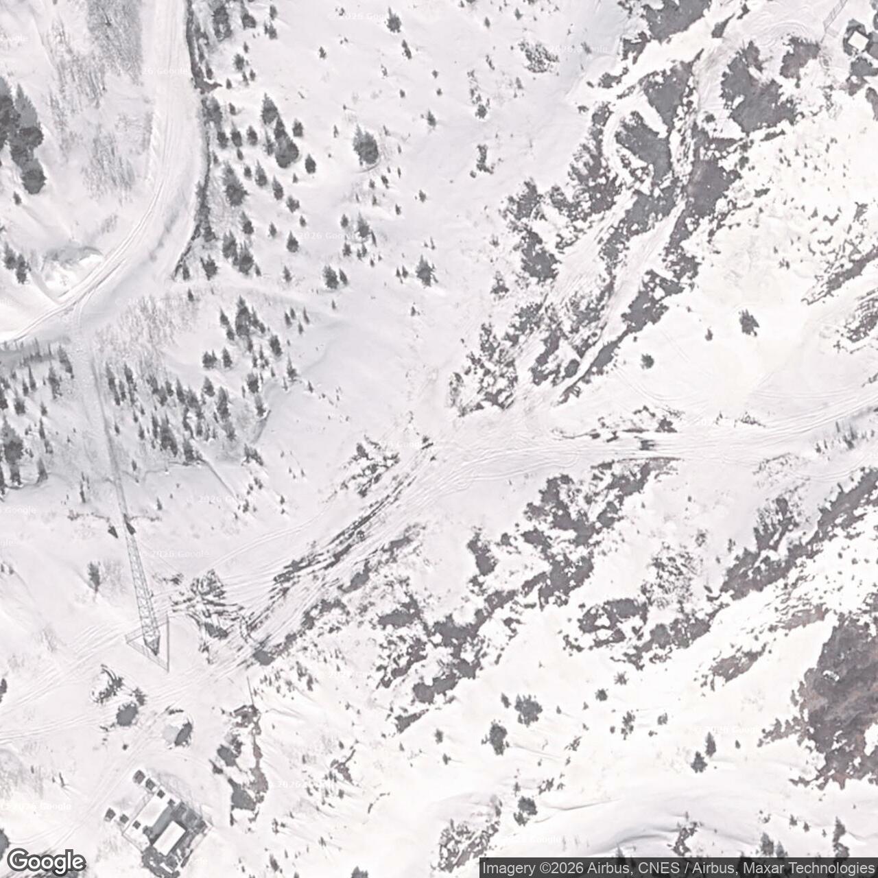 Current Google Satellite Image of Pillar Mountain White Alice Communications Site, Alaska